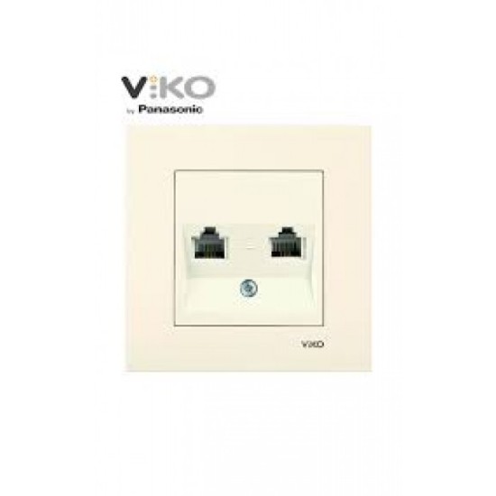 VIKO KARRE DATA SOCKET DOUBLE 2ХRJ45 CAT 5E CREAM