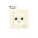 VIKO KARRE DATA SOCKET DOUBLE 2ХRJ45 CAT 5E CREAM