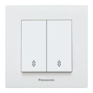 PANASONIC KARRE PLUS КЛЮЧ ДВОЕН ДЕВИАТОР СХ.6 БЯЛ 