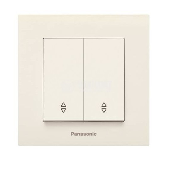 PANASONIC KARRE PLUS КЛЮЧ ДВОЕН ДЕВИАТОР СХ.6 КРЕМ