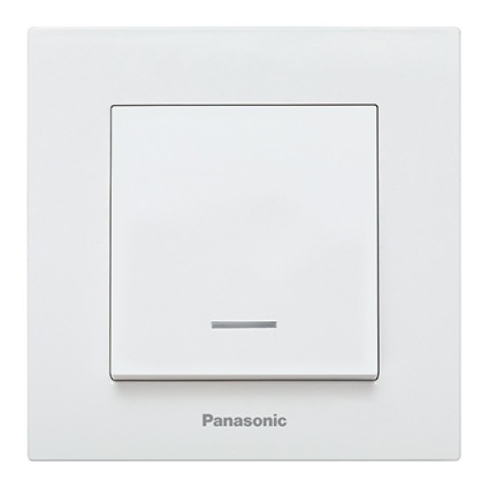 PANASONIC KARRE PLUS WHITE ONE WAY ILLUMINATED SWITCH