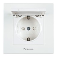 PANASONIC KARRE PLUS КОНТАКТ ЕДИНИЧЕН С КАПАК БЯЛ 