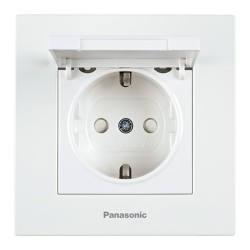 PANASONIC KARRE PLUS КОНТАКТ ЕДИНИЧЕН С КАПАК БЯЛ 