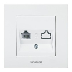 PANASONIC KARRE PLUS РОЗЕТКА ТЕЛЕФОН RJ11 Cat 3 БЯЛ