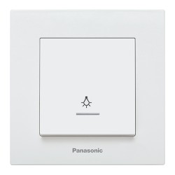 PANASONIC KARRE PLUS КЛЮЧ СВЕТЛИНЕН СТЪЛБИЩЕН БУТОН БЯЛ СВЕТЕЩ