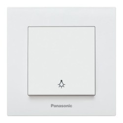 PANASONIC KARRE PLUS КЛЮЧ СВЕТЛИНЕН СТЪЛБИЩЕН БУТОН БЯЛ 