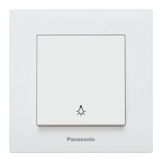 PANASONIC KARRE PLUS WHITE ONE WAY PUSH BUTTON COMPLETE