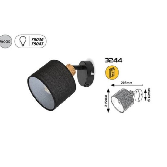 RABALUX DECORATIVE WALL SPOT LIGHT MIGUEL 3244