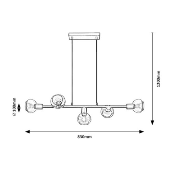 RABALUX CHANDELIER SULLIVAN 3297