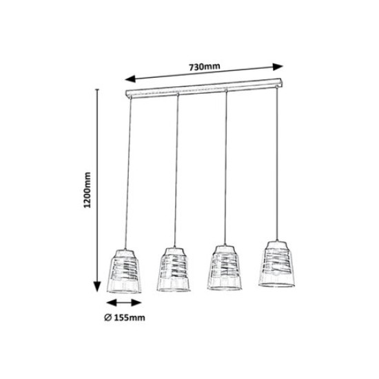 RABALUX CHANDELIER ZENAIDA 3544