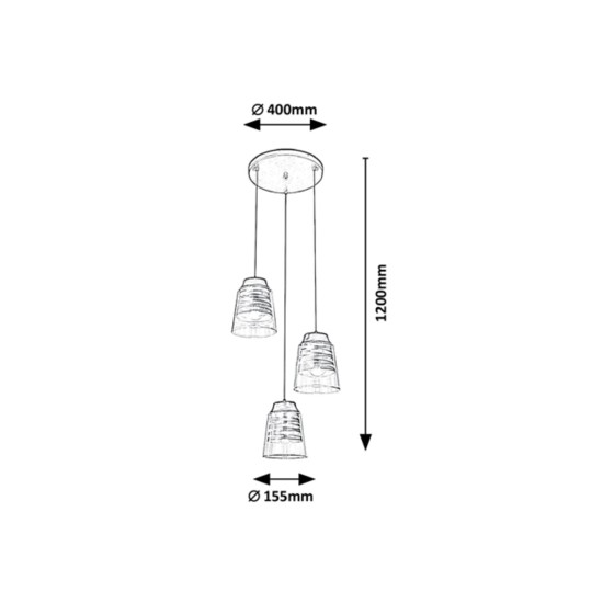 RABALUX CHANDELIER ZENAIDA 3545