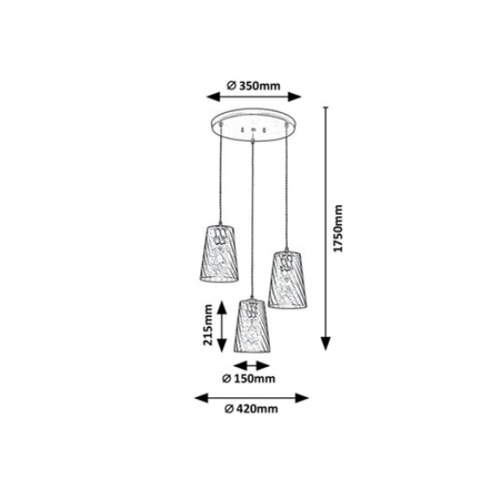 RABALUX CHANDELIER AZURINE 5227