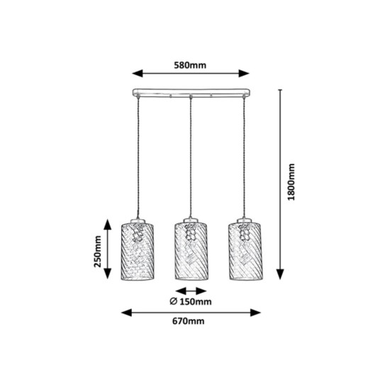 RABALUX CHANDELIER SHEILA 5229