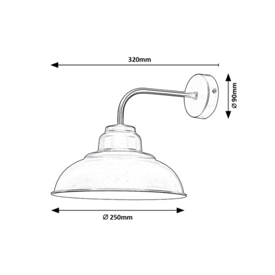 RABALUX DECORATIVE WALL LIGHT DRAGAN 5307