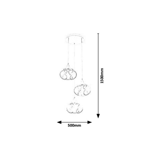 RABALUX LED CHANDELIER PALMIRA 5771