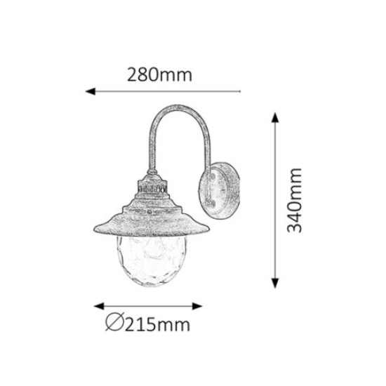 RABALUX FACADE WALL LIGHT BARCELONA 8677