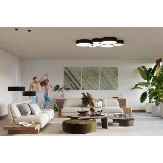 SOLLUX LAMPA DE TAVAN ARENA 45 NEGRU E27 3x60W IP20 SL.0124