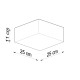 SOLLUX LAMPA DE TAVAN HORUS 25 GRI E27 1x60W IP20 SL.0143