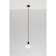 SOLLUX PENDUL EDISON TEXTIL CABLU E27 1x60W IP20 SL.0152 NEGRU