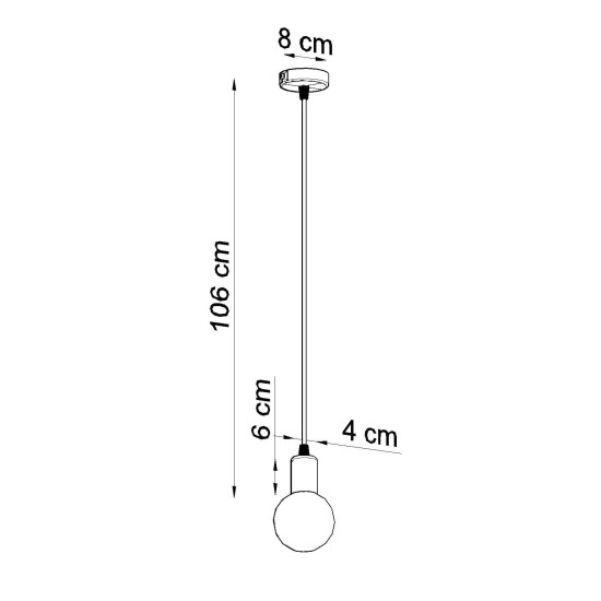 SOLLUX ПЕНДЕЛ EDISON E27 1x60W IP20 SL.0152