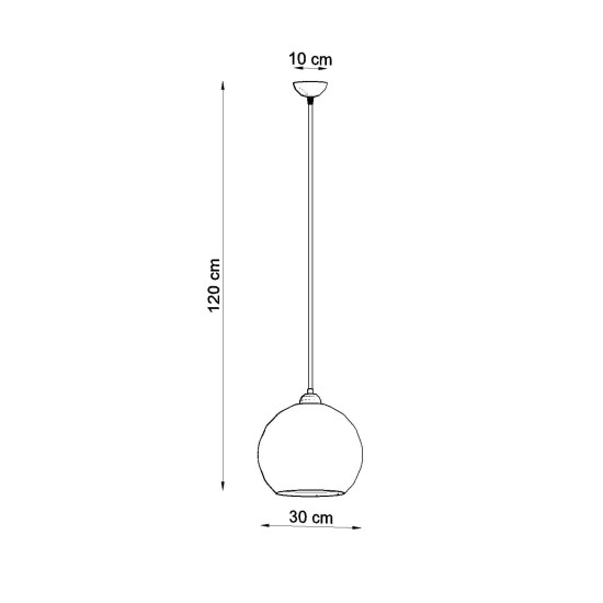 SOLLUX PENDUL  BALL ALB E27 1x60W IP20 SL.0256