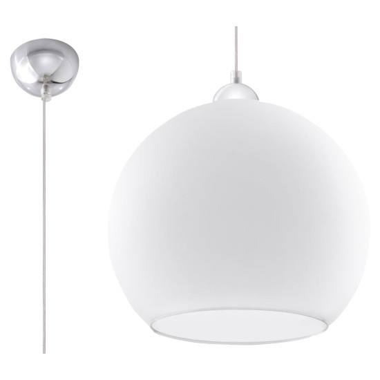 SOLLUX PENDUL  BALL ALB E27 1x60W IP20 SL.0256