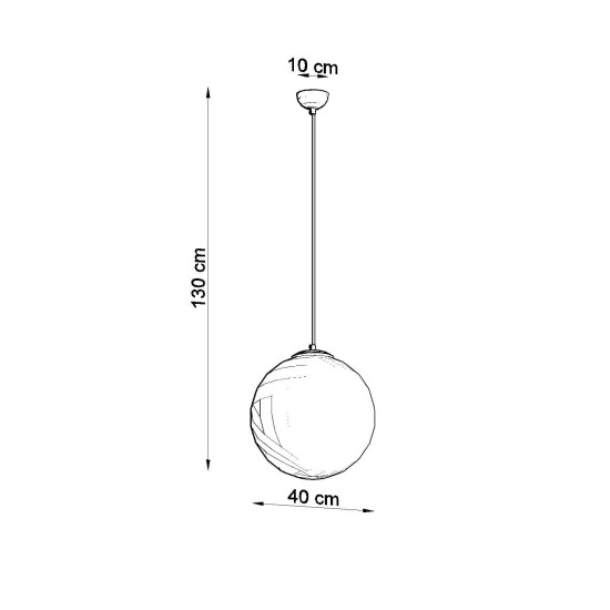 SOLLUX PENDUL UGO 40 ALB E27 1x60W IP20 SL.0265