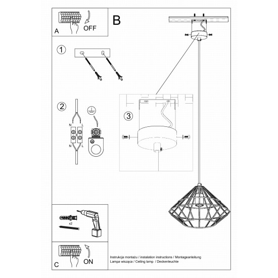 SOLLUX PENDANT UMBERTO SL.0294