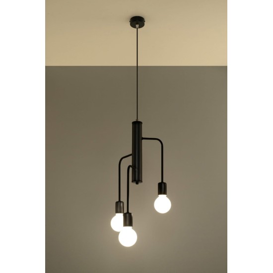 SOLLUX ПОЛИЛЕЙ DUOMO 3M ЧЕРЕН E27 3x60W IP20 SL.0302