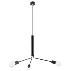 SOLLUX ПОЛИЛЕЙ DUOMO 3D ЧЕРЕН E27 3x60W IP20 SL.0303