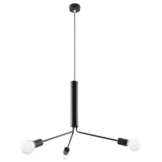 SOLLUX ПОЛИЛЕЙ DUOMO 3D ЧЕРЕН E27 3x60W IP20 SL.0303