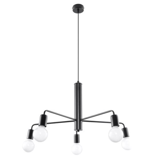 SOLLUX ПОЛИЛЕЙ DUOMO 5 ЧЕРЕН E27 5x60W IP20 SL.0304