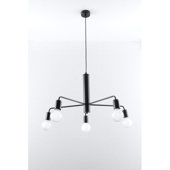 SOLLUX ПОЛИЛЕЙ DUOMO 5 ЧЕРЕН E27 5x60W IP20 SL.0304
