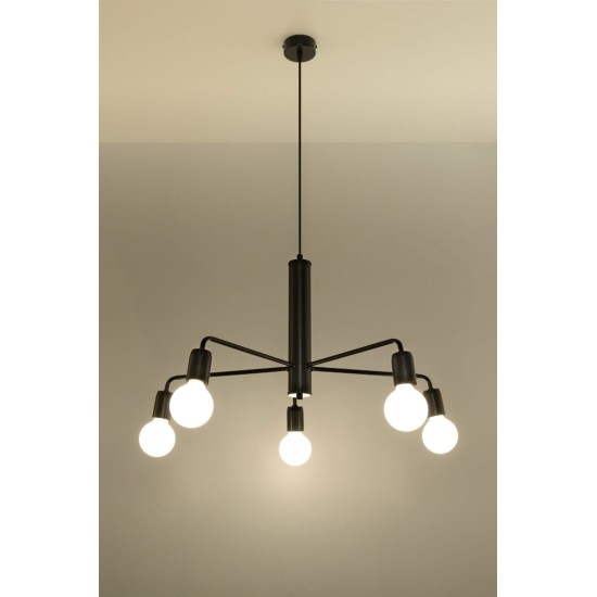 SOLLUX ПОЛИЛЕЙ DUOMO 5 ЧЕРЕН E27 5x60W IP20 SL.0304