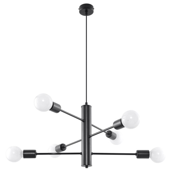 SOLLUX ПОЛИЛЕЙ DUOMO 6 ЧЕРЕН E27 6x60W IP20 SL.0305