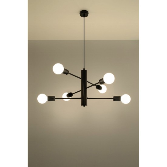 SOLLUX ПОЛИЛЕЙ DUOMO 6 ЧЕРЕН E27 6x60W IP20 SL.0305