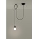 SOLLUX PENDANT LAMP EDISON 1 BLACK E27 1x60W IP20 SL.0369