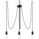 SOLLUX PENDUL EDISON 3 E27 3x60W IP20 SL.0370 NEGRU