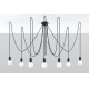 SOLLUX PENDANT LAMP EDISON 7 BLACK E27 7x60W IP20 SL.0372