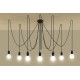 SOLLUX PENDANT LAMP EDISON 7 BLACK E27 7x60W IP20 SL.0372