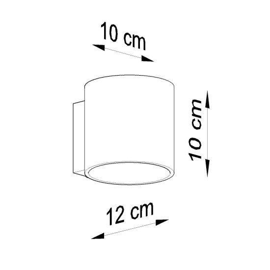 SOLLUX SPOT ROTUNDA DE PERETE ORBIS PEACH PUFF SL.0490