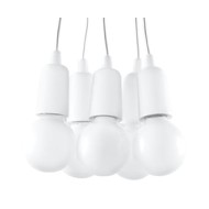 SOLLUX PENDANT LAMP DIEGO 5 WHITE E27 5x60W IP20 SL.0571