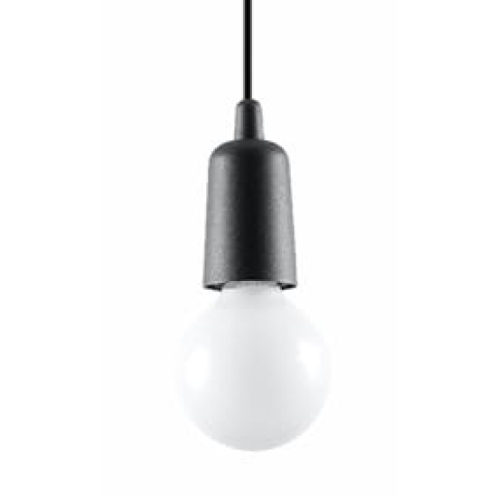 SOLLUX PENDANT LAMP DIEGO 1 BLACK E27 1x60W IP20 SL.0572