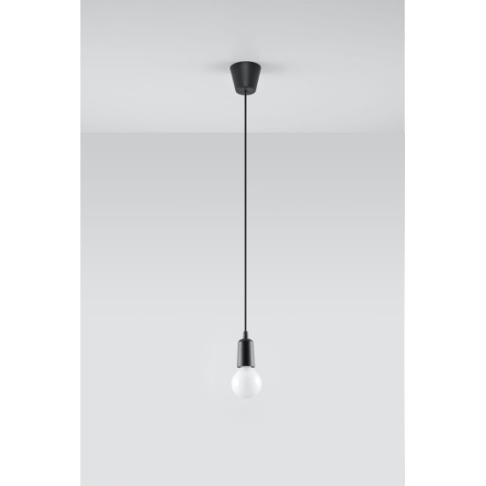 SOLLUX PENDANT LAMP DIEGO 1 BLACK E27 1x60W IP20 SL.0572
