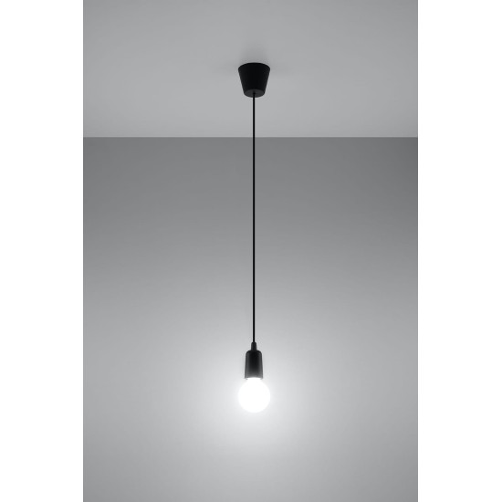 SOLLUX PENDANT LAMP DIEGO 1 BLACK E27 1x60W IP20 SL.0572