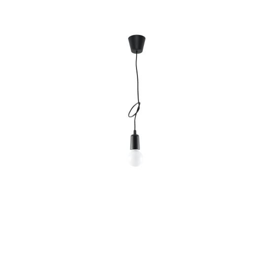 SOLLUX PENDANT LAMP DIEGO 1 BLACK E27 1x60W IP20 SL.0572