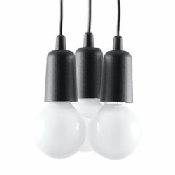 SOLLUX PENDANT LAMP DIEGO 3 BLACK E27 3x60W IP20 SL.0573