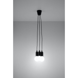 SOLLUX PENDANT LAMP DIEGO 3 BLACK E27 3x60W IP20 SL.0573
