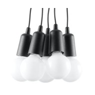 SOLLUX PENDANT LAMP DIEGO 5 BLACK E27 5x60W IP20 SL.0574