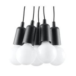 SOLLUX PENDANT LAMP DIEGO 5 BLACK E27 5x60W IP20 SL.0574